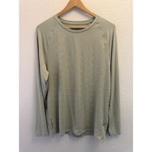 SQUIDHAUS Essentials Long Sleeve Athletic Fitted Sage Tee XL